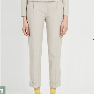 Frank & Oak pleated plaid slacks